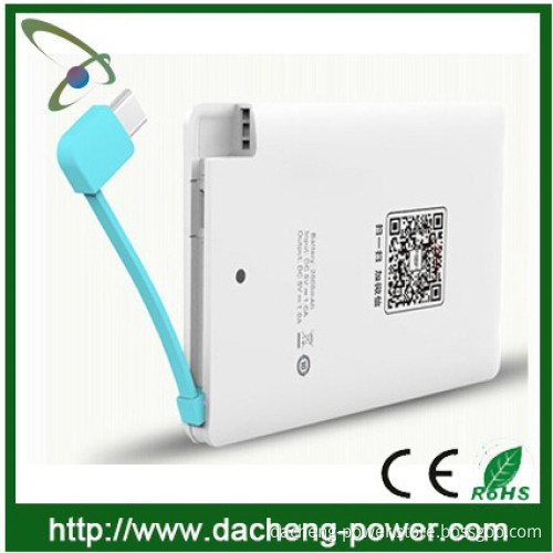 Best Christmas gift name card power bank 2500mAH with 6.6mm thick